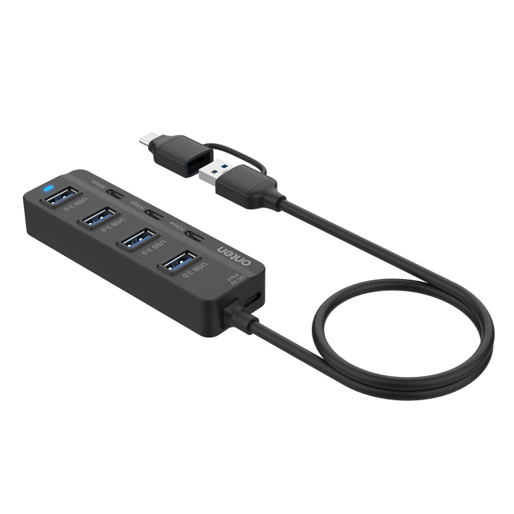 Onten UCA5306 7-in-2 USB3.0 + Type-C 7포트 허브 도킹 스테이션 OTG 기능 지원, UCA5306