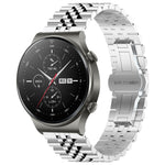 Five Bull Half Round Stainless Steel Watch Band + Strap Removal Tool, For Huawei Watch 3 / 3 Pro, For Huawei Watch GT2 Pro / GT 2e, For Huawei Watch GT 42mm/46mm / GT2 46mm