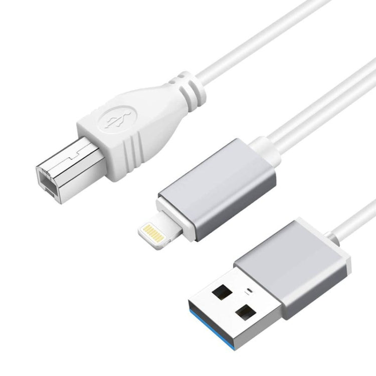 1m 8핀 to USB + MIDI 전자 음악 악기 & OTG & 충전 다기능 케이블 iOS 10-14 호환, MIDI + OTG