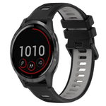 22mm Sports Two-Color Silicone Watch Band, For Garmin Vivoactive 4