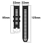 22mm 스포츠 투톤 스틸 버클 실리콘 시계 밴드, 삼성 갤럭시 워치3 45mm용, 삼성 갤럭시 워치 46mm용, 삼성 기어 S3 클래식용, 삼성 기어 S3 프론티어용