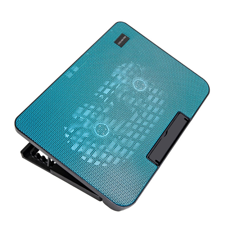 N99 USB 듀얼 팬 홀로우 조각 디자인 방열 노트북 쿨링 패드, N99