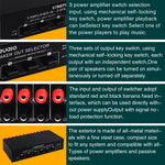 3 입력 3 출력 파워 앰프 및 스피커 스위처 스피커 스위치 분배기 비교기, B036