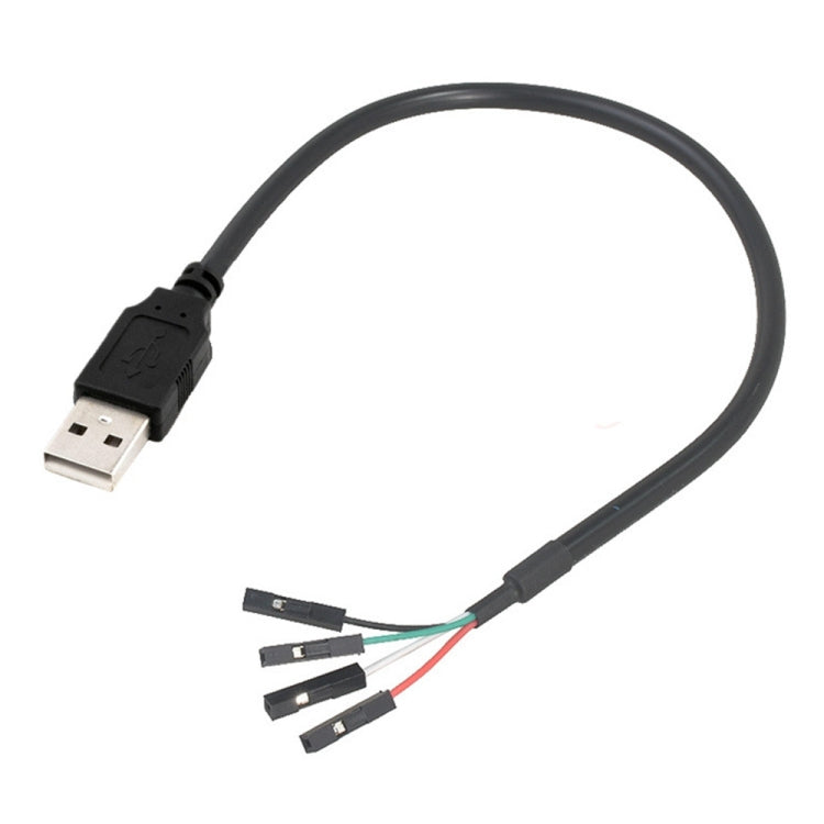 JUNSUNMAY USB 2.0 A 암-4핀 듀폰 마더보드 헤더 어댑터 연장 케이블, 길이: 0.3m, USB 수, USB 암