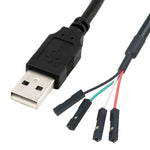 JUNSUNMAY USB 2.0 A 암-4핀 듀폰 마더보드 헤더 어댑터 연장 케이블, 길이: 0.3m, USB 수, USB 암