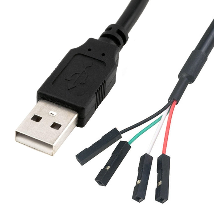 JUNSUNMAY USB 2.0 A 암-4핀 듀폰 마더보드 헤더 어댑터 연장 케이블, 길이: 0.3m, USB 수, USB 암