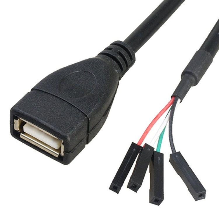 JUNSUNMAY USB 2.0 A 암-4핀 듀폰 마더보드 헤더 어댑터 연장 케이블, 길이: 0.3m, USB 수, USB 암