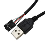 JUNSUNMAY USB 2.0 A 암-4핀 듀폰 마더보드 헤더 어댑터 연장 케이블, 길이: 0.3m, USB 수, USB 암