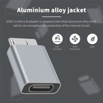 JUNSUNMAY USB-C / 타입-C 암-수 USB 3.0 마이크로 B 어댑터 컨버터, 1개, 2개