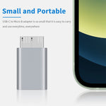 JUNSUNMAY USB-C / 타입-C 암-수 USB 3.0 마이크로 B 어댑터 컨버터, 1개, 2개