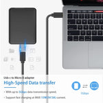 JUNSUNMAY USB-C / 타입-C 암-수 USB 3.0 마이크로 B 어댑터 컨버터, 1개, 2개