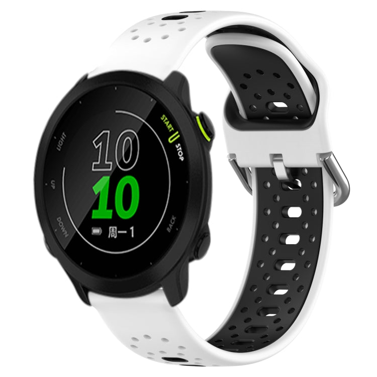 20mm Breathable Two-Color Silicone Watch Band, For Garmin Forerunner 158, For Garmin Forerunner 55, For Garmin Venu