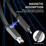 ENKAY ENK-CB134 4-in-1 60W USB-A / Type-C to 8핀 / Type-C 나일론 브레이디드 자석 고속 충전 데이터 케이블, 0.15m, 1.2m