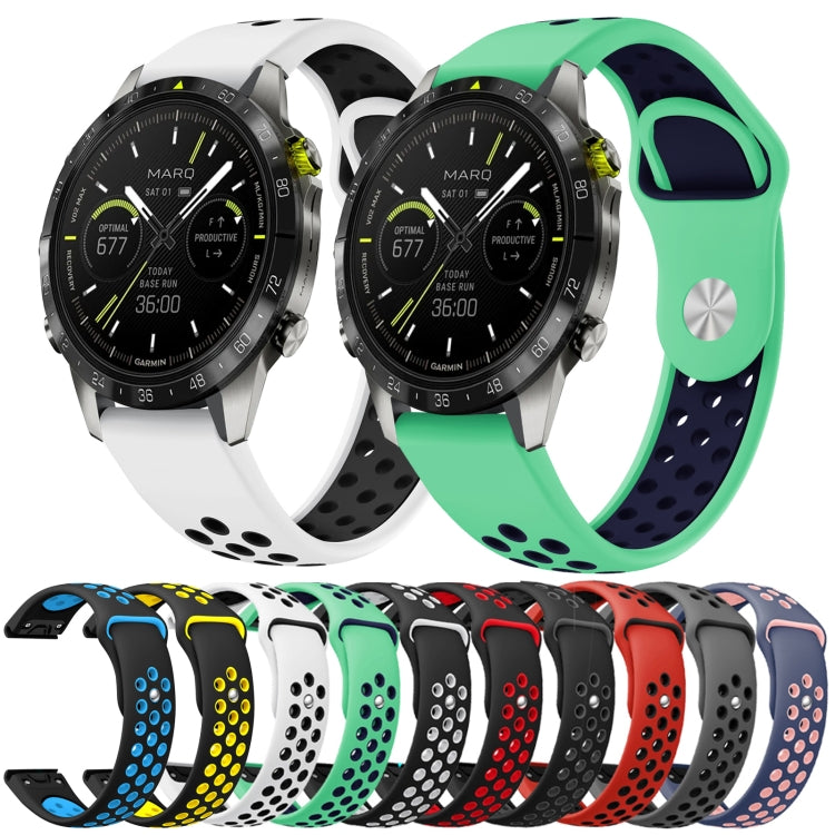 22mm Sports Breathable Silicone Watch Band, For Garmin Forerunner 945, For Garmin Forerunner 935, For Garmin Forerunner 965, For Garmin Instinct 2