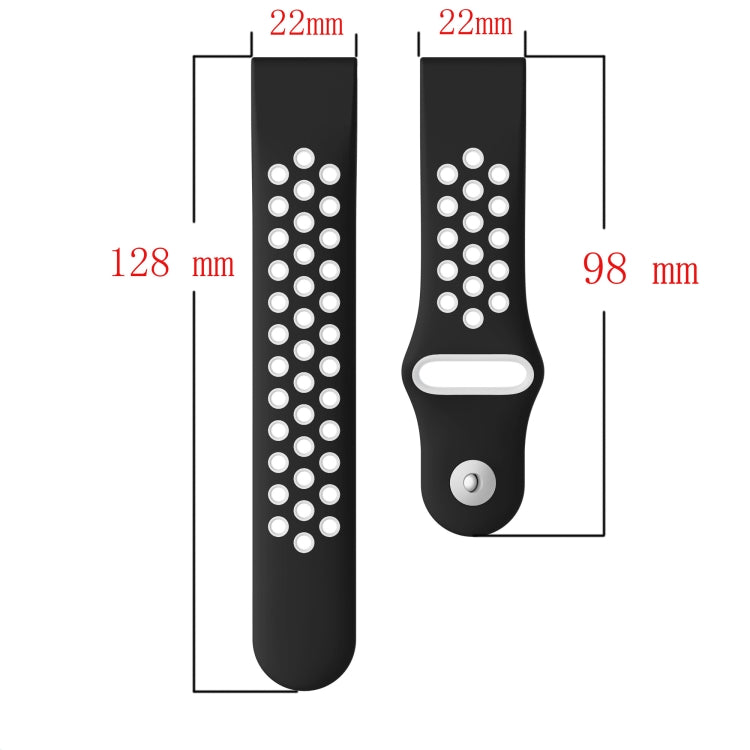 22mm Sports Breathable Silicone Watch Band, For Garmin Fenix 5 Plus, For Garmin Quatix 5, For Garmin Quatix 5 Sapphire, For Garmin Forerunner 955