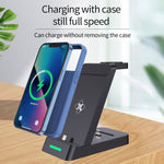 B20 18W 3-in-1 무선 충전 스탠드 충전 도크 아이폰 애플 워치 시리즈용, B20 for Apple