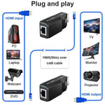 HDMI 익스텐더 165ft 오디오 비디오 1080P Cat5 Cat6 이더넷 케이블 무손실 신호 전송 HDMI 장거리 연장 어댑터