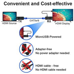 HDMI 익스텐더 165ft 오디오 비디오 1080P Cat5 Cat6 이더넷 케이블 무손실 신호 전송 HDMI 장거리 연장 어댑터
