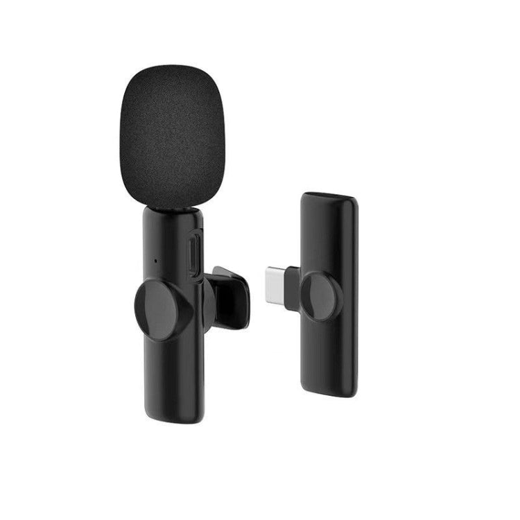 안드로이드 폰 및 컴퓨터용 무선 라발리에 라펠 마이크로폰, USB-C / 타입-C 리시버 포함, 1대1, 1대2