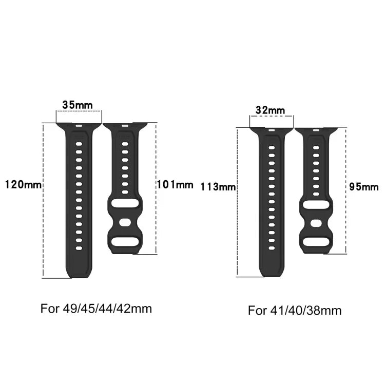 리버스 버클 도트 텍스처 실리콘 시계줄, 애플 워치 38mm용