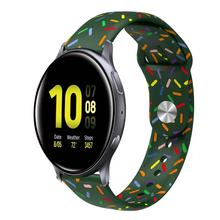 스포츠 무지개 점 실리콘 버클 시계 밴드, Samsung Galaxy Watch 4 40mm / 44mm용, Samsung Galaxy Watch 4 Classic 42mm / 46mm용