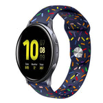 스포츠 무지개 점 실리콘 버클 시계 밴드, Samsung Galaxy Watch 4 40mm / 44mm용, Samsung Galaxy Watch 4 Classic 42mm / 46mm용