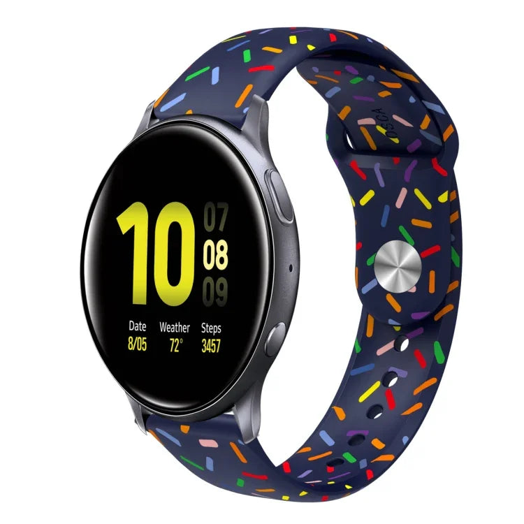 스포츠 무지개 점 실리콘 버클 시계 밴드, Samsung Galaxy Watch 4 40mm / 44mm용, Samsung Galaxy Watch 4 Classic 42mm / 46mm용