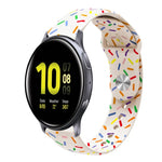 스포츠 무지개 점 실리콘 버클 시계 밴드, Samsung Galaxy Watch 4 40mm / 44mm용, Samsung Galaxy Watch 4 Classic 42mm / 46mm용