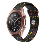스포츠 무지개 점 실리콘 버클 시계 밴드, Samsung Galaxy Watch 4 40mm / 44mm용, Samsung Galaxy Watch 4 Classic 42mm / 46mm용