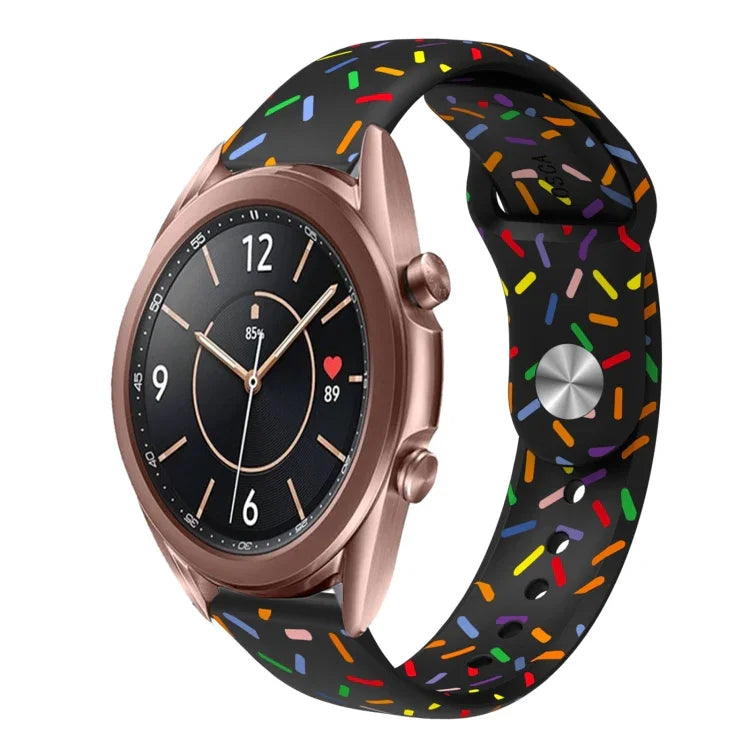 스포츠 무지개 점 실리콘 버클 시계 밴드, Samsung Galaxy Watch 4 40mm / 44mm용, Samsung Galaxy Watch 4 Classic 42mm / 46mm용