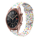 스포츠 무지개 점 실리콘 버클 시계 밴드, Samsung Galaxy Watch 4 40mm / 44mm용, Samsung Galaxy Watch 4 Classic 42mm / 46mm용