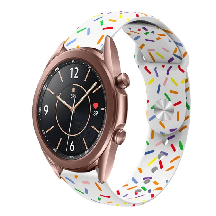 스포츠 무지개 점 실리콘 버클 시계 밴드, Samsung Galaxy Watch 4 40mm / 44mm용, Samsung Galaxy Watch 4 Classic 42mm / 46mm용