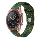 스포츠 무지개 점 실리콘 버클 시계 밴드, Samsung Galaxy Watch 4 40mm / 44mm용, Samsung Galaxy Watch 4 Classic 42mm / 46mm용