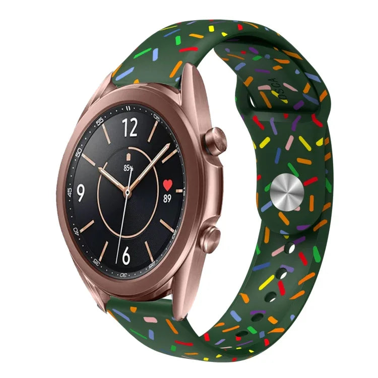 스포츠 무지개 점 실리콘 버클 시계 밴드, Samsung Galaxy Watch 4 40mm / 44mm용, Samsung Galaxy Watch 4 Classic 42mm / 46mm용