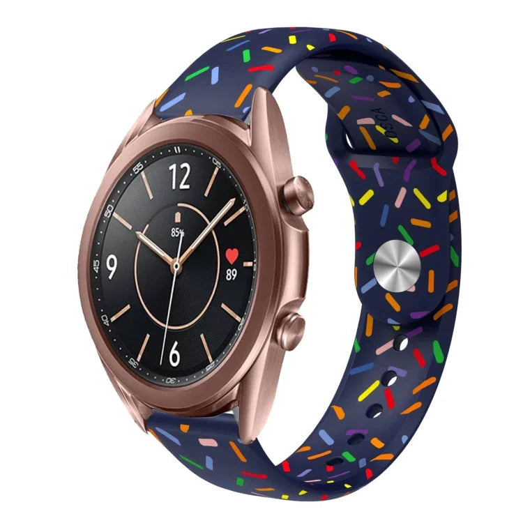 스포츠 무지개 점 실리콘 버클 시계 밴드, Samsung Galaxy Watch 4 40mm / 44mm용, Samsung Galaxy Watch 4 Classic 42mm / 46mm용