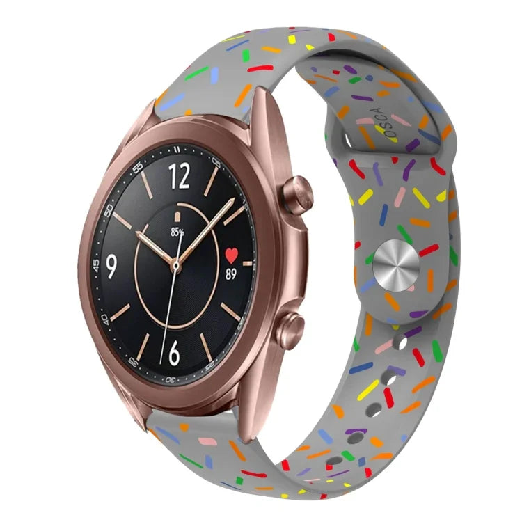 스포츠 무지개 점 실리콘 버클 시계 밴드, Samsung Galaxy Watch 4 40mm / 44mm용, Samsung Galaxy Watch 4 Classic 42mm / 46mm용