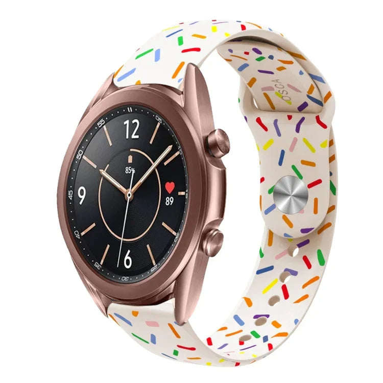 스포츠 무지개 점 실리콘 버클 시계 밴드, Samsung Galaxy Watch 4 40mm / 44mm용, Samsung Galaxy Watch 4 Classic 42mm / 46mm용