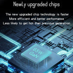 GaN PD65W 타입-C x 2 + USB3.0 노트북 어댑터 애플 맥북 시리즈용, US 플러그