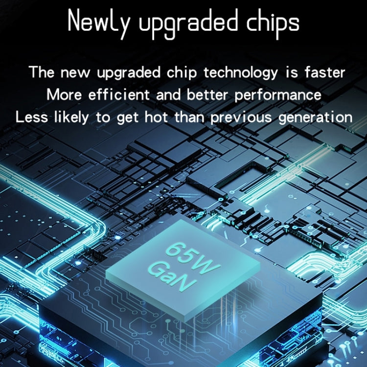 GaN PD65W 타입-C x 2 + USB3.0 노트북 어댑터 애플 맥북 시리즈용, US 플러그