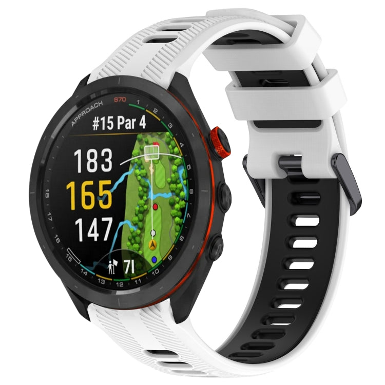 Sports Two-Color Silicone Watch Band, For Garmin Approach S70 47mm, For Garmin Forerunner 965, For Garmin Instinct Crossover, For Garmin Forerunner 955