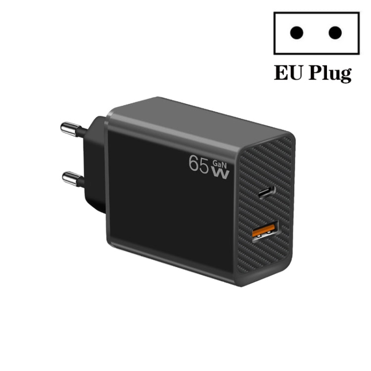 GaN PD48W Type-C PD3.0 + USB3.0 노트북 어댑터, MacBook 시리즈용, EU 플러그, EU 플러그
