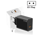 GaN PD48W Type-C PD3.0 + USB3.0 노트북 어댑터, MacBook 시리즈용, EU 플러그, EU 플러그