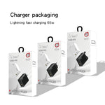 GaN PD48W Type-C PD3.0 + USB3.0 노트북 어댑터, MacBook 시리즈용, EU 플러그, EU 플러그