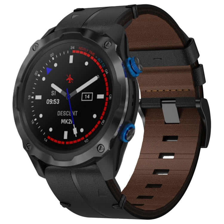 Leather Textured 22mm Watch Band, For Garmin Fenix E 47mm, For Garmin Fenix 8 MIP 47mm, For Garmin Fenix 8 AMOLED 47mm, For Garmin Fenix 7 Pro 47mm, For Garmin Epix Pro 47mm, For Garmin MARQ Athlete Gen 2, For Garmin MARQ Commander                     ...