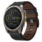 Leather Textured 22mm Watch Band, For Garmin Fenix E 47mm, For Garmin Fenix 8 MIP 47mm, For Garmin Fenix 8 AMOLED 47mm, For Garmin Fenix 7 Pro 47mm, For Garmin Epix Pro 47mm, For Garmin MARQ Athlete Gen 2, For Garmin MARQ Commander                     ...
