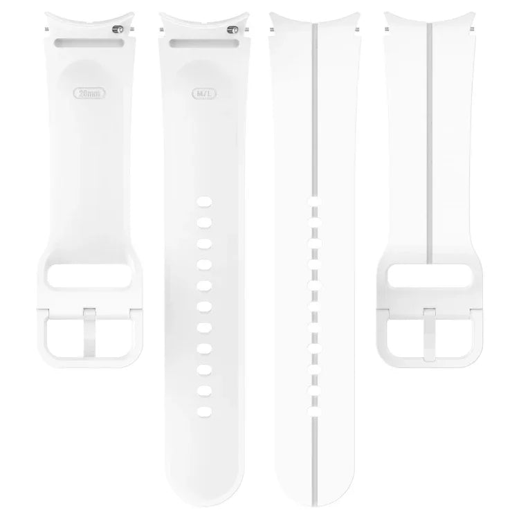 홈이 있는 컬러 버클 실리콘 시계줄, 삼성 갤럭시 워치 6 / 6 클래식용
