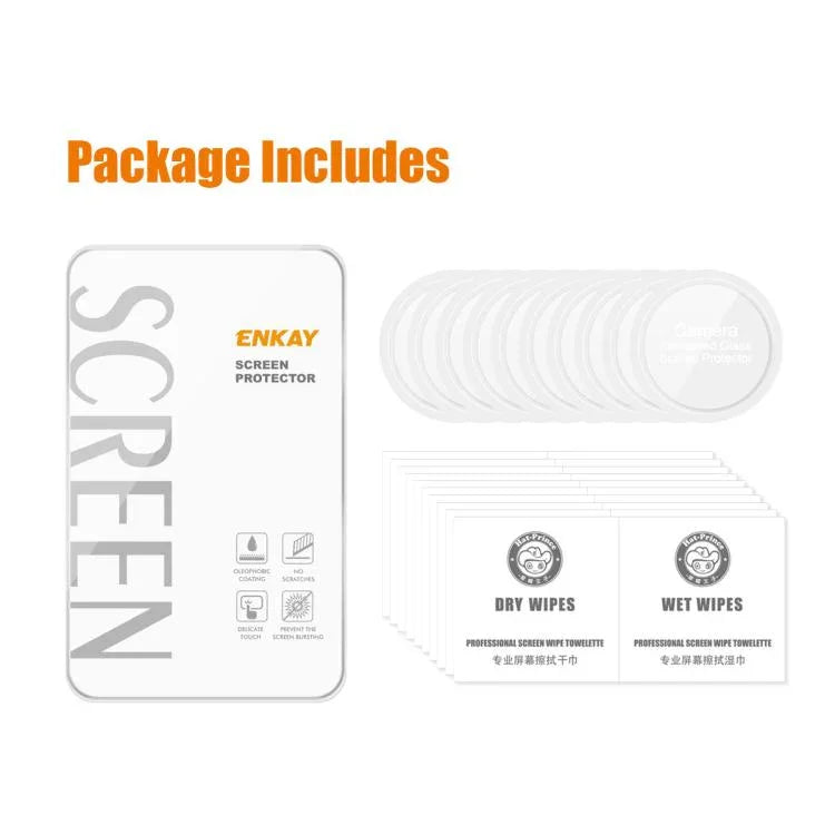삼성 갤럭시 워치 울트라 47mm / 울트라 2025, 삼성 갤럭시 워치8 44mm, 삼성 갤럭시 워치8 40mm, 삼성 갤럭시 워치6 클래식 / 울트라 47mm용 ENKAY 0.2mm 9H 강화유리 스크린 보호 필름 10개 세트