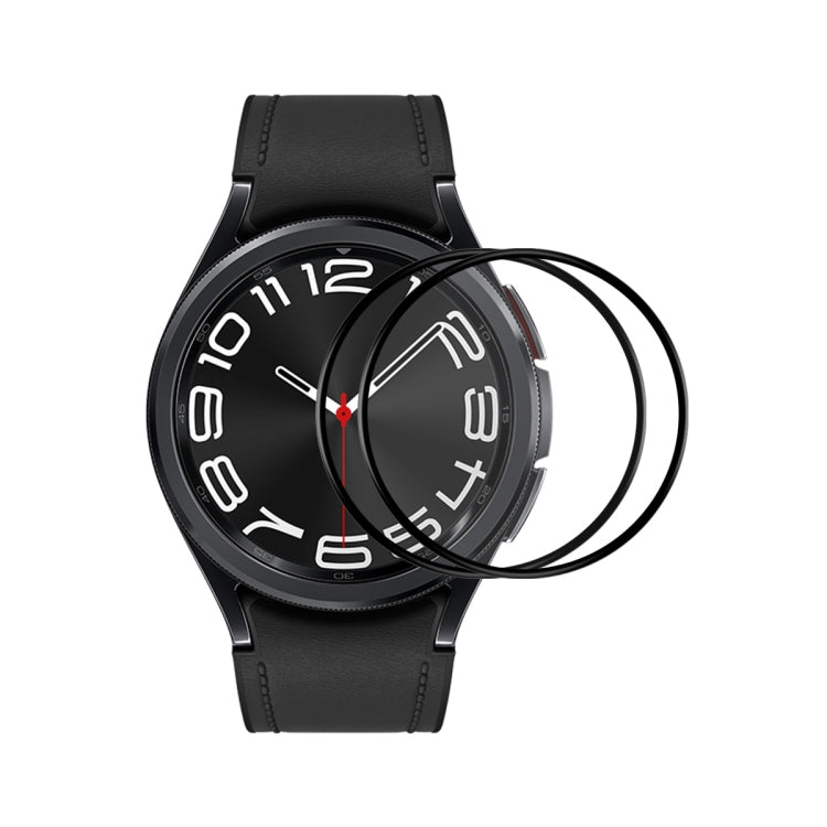 삼성 갤럭시 워치 울트라 47mm / 울트라 2025, 삼성 갤럭시 워치8 클래식 46mm, 삼성 갤럭시 워치8 44mm, 삼성 갤럭시 워치8 40mm용 ENKAY 3D 풀 커버 소프트 PC 엣지 PMMA HD 스크린 필름 2개 세트