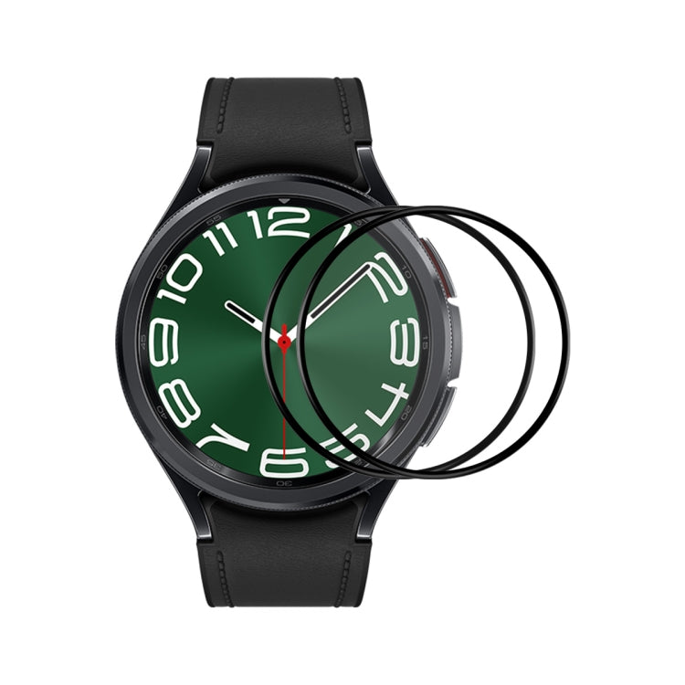 삼성 갤럭시 워치 울트라 47mm / 울트라 2025, 삼성 갤럭시 워치8 클래식 46mm, 삼성 갤럭시 워치8 44mm, 삼성 갤럭시 워치8 40mm용 ENKAY 3D 풀 커버 소프트 PC 엣지 PMMA HD 스크린 필름 2개 세트
