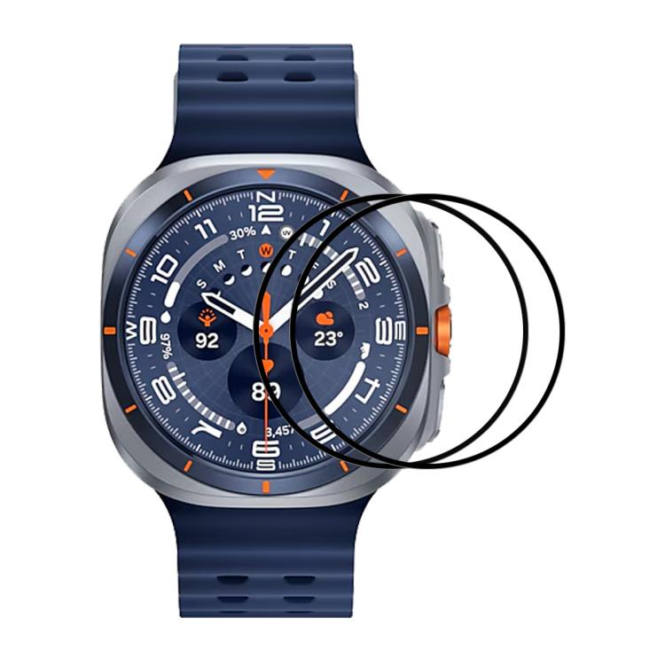 삼성 갤럭시 워치 울트라 47mm / 울트라 2025, 삼성 갤럭시 워치8 클래식 46mm, 삼성 갤럭시 워치8 44mm, 삼성 갤럭시 워치8 40mm용 ENKAY 3D 풀 커버 소프트 PC 엣지 PMMA HD 스크린 필름 2개 세트